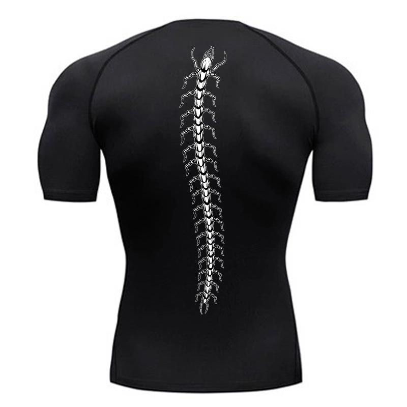Rash Guard - 男性用グラフィック圧縮シャツ、ジムトレーニング、アスレチック速乾性Tシャツ、トレーニングトップ、ランニングアンダーシャツ、baselayersラッシュガード