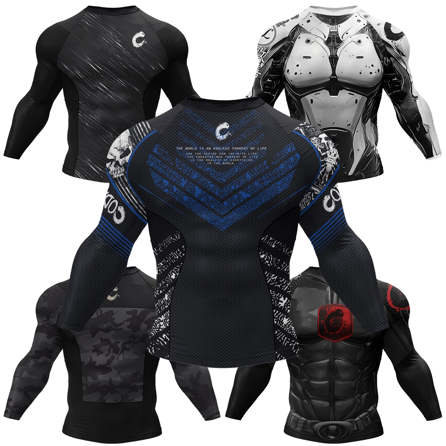 Rash Guard - メンズ コディ・ルンディン MMA Tシャツ 3Dプリント BJJ