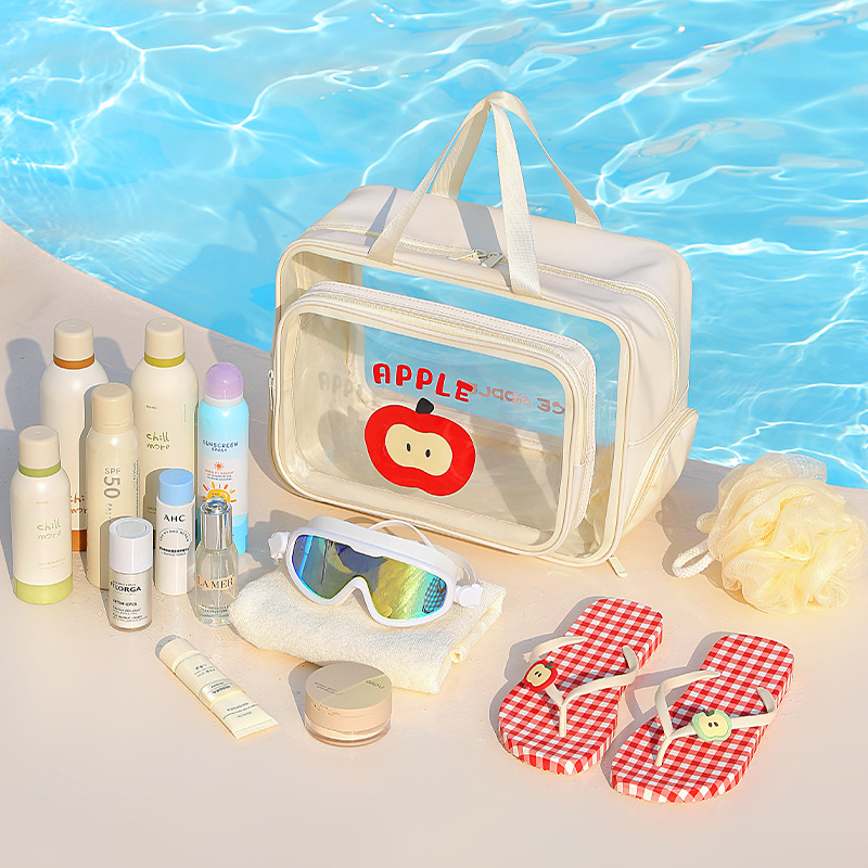 Flippers Swimming - かわいらしいリンゴ柄のスイミングバッグは、水泳、フィットネス、または短い旅行に最適な相棒となるでしょう。 単層の携帯用モデルから、二層構造のモデル、または靴を収納できる大容量モデルまで、さまざまな旅行のニーズに対応し、洗面用具、予備の衣類、スリッパなどを整理して収納できます。 毎日のトレーニング、入浴、または週末の短い旅行など、どのような目的であれ、持ち物をきちんと整理整頓できるので、旅行をより快適で手間のかからないものにすることができます。