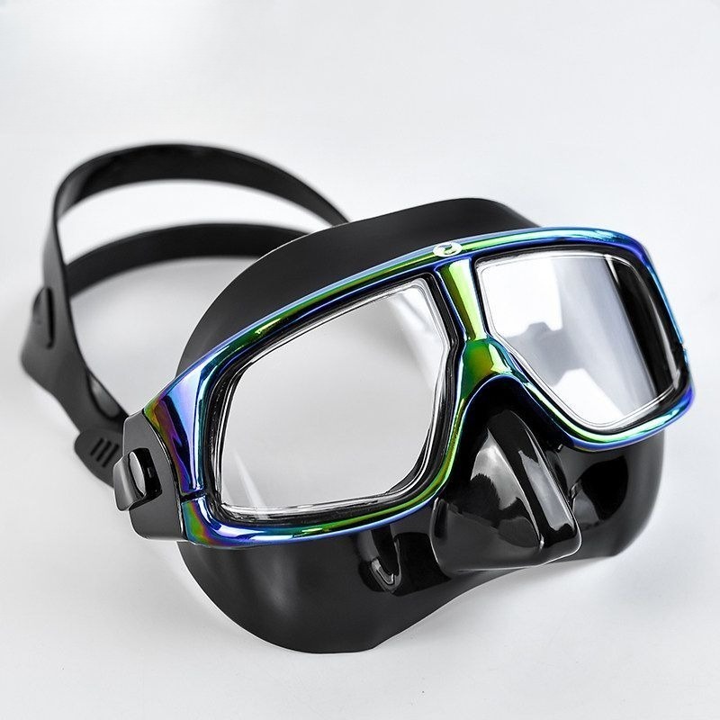 Diving Mask - 近視対応フリーダイビングマスク。超軽量で快適、柔らかいシリコン素材、透明レンズ、水中ダイビング用ゴーグル。