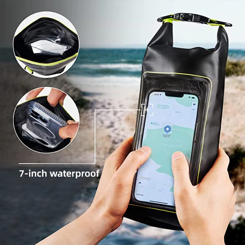 Dry Bag Waterproof - 2L PVC モバイル防水バッグ水泳クロスボディバッグ漂流ラフティングサーフィンジムドライハンドバッグアウトドアスポーツビーチポーチバッグ