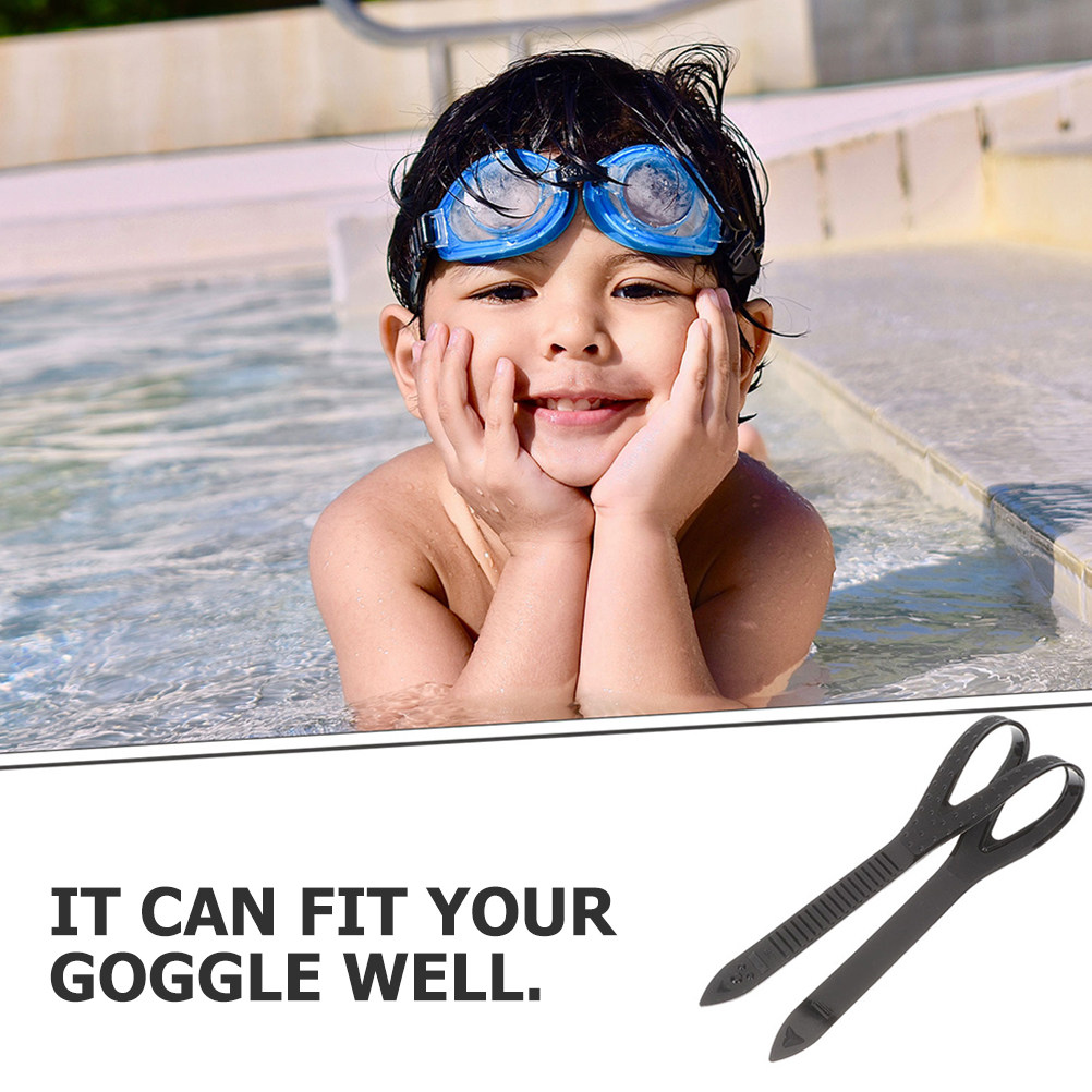 Goggles Swim - 水泳用ゴーグルに取り付けられる、丈夫で伸縮性のあるシリコン製ゴーグルストラップ3本セット。調整可能で、長持ちし、柔軟性のあるバンドです。