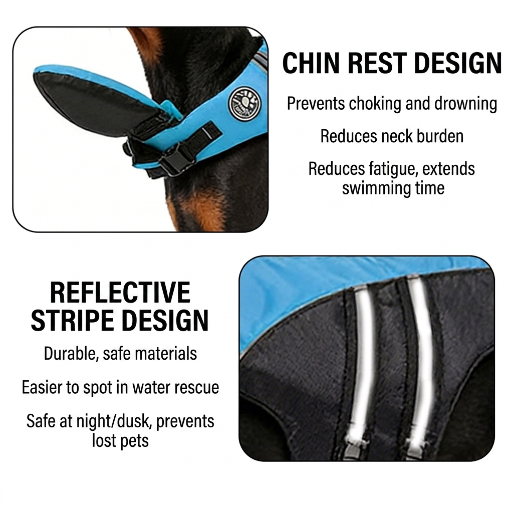 犬用ライフジャケット 高浮力ペット安全ベスト 反射機能付き水 - Life Jacket のレビューと価格