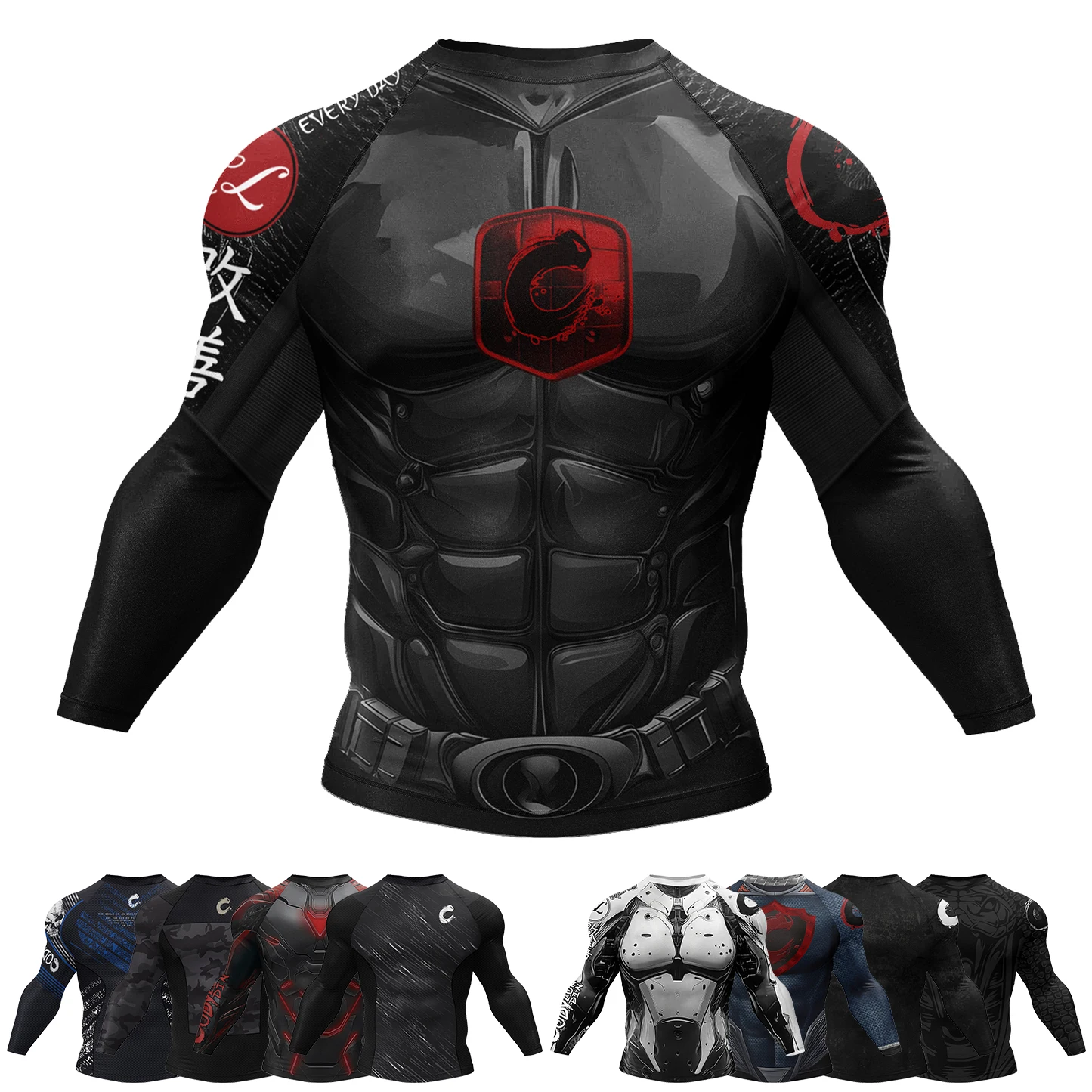 メンズ コディ・ルンディン MMA Tシャツ 3Dプリント  - Rash Guard のレビューと価格