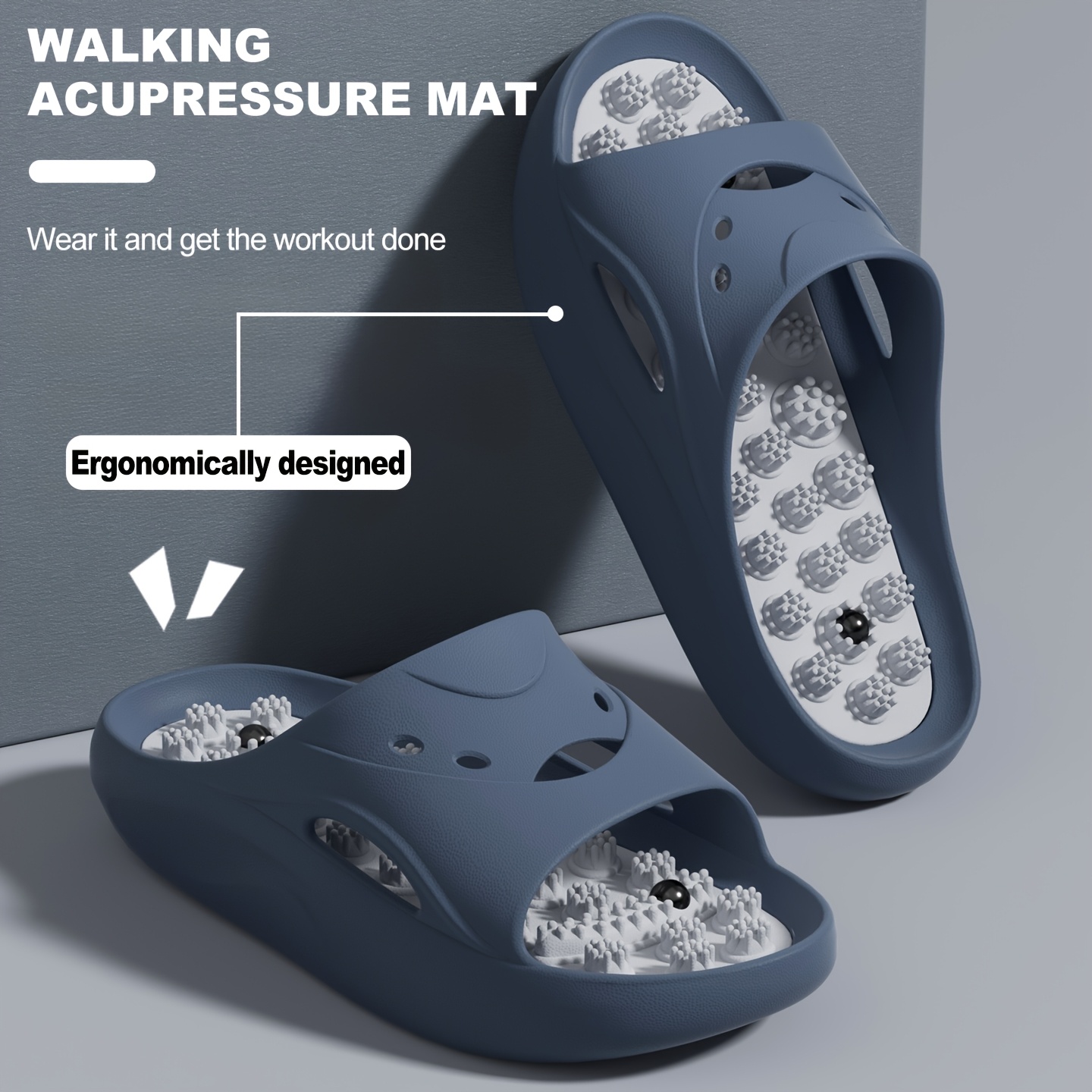 女性男性用EVAマッサージスリッパ厚底バスルームスライド滑り - Water Shoes のレビューと価格
