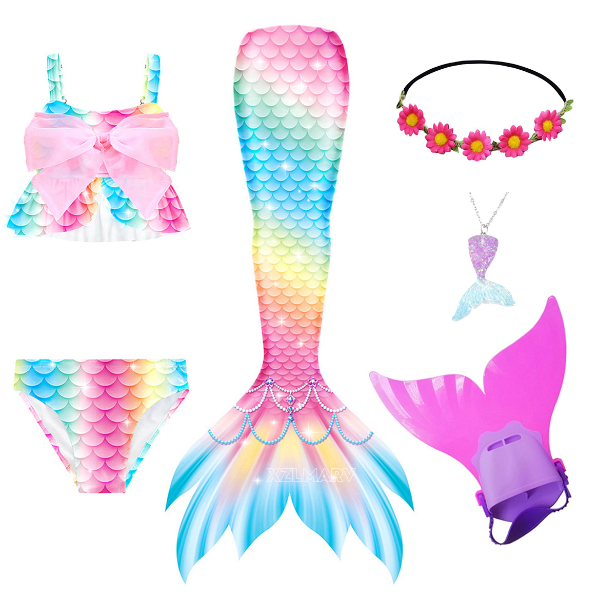 女の子用水着 マーメイドテール アリエル風 マーメイドコスチ - Swim Fins のレビューと価格