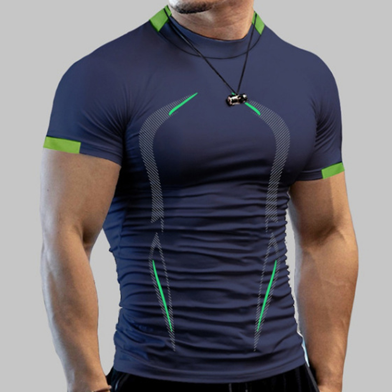 男性のためのスタイリッシュなジムトレーニング圧縮シャツ、アス - Rash Guard のレビューと価格