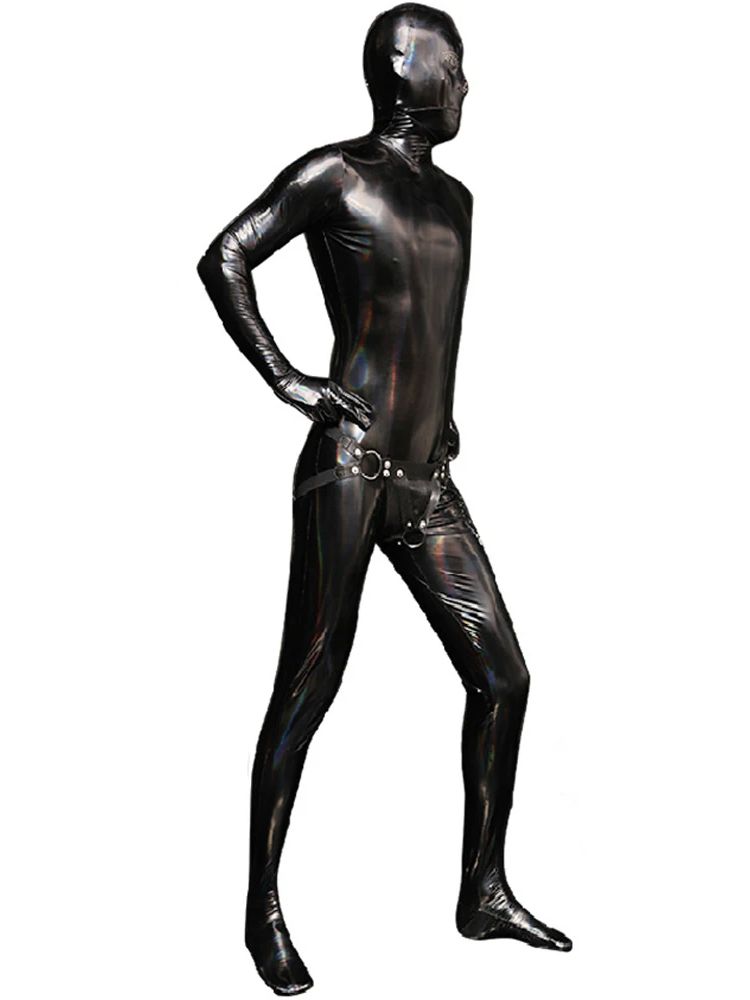 M-4XL カラフル ウェットルック PVC キャットスーツ - Wetsuit Men のレビューと価格
