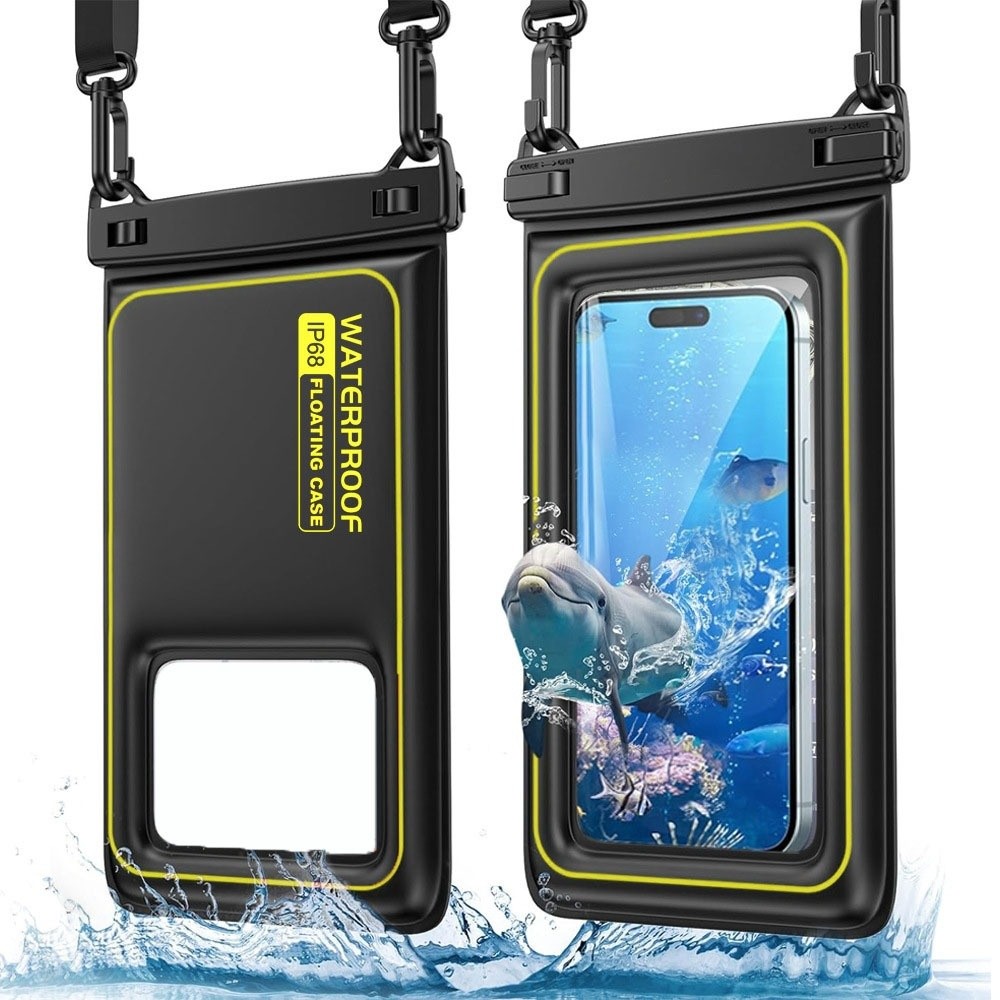 タッチスクリーン対応、防水仕様の携帯電話用バッグ。透明で水中 - Dry Bag Waterproof のレビューと価格