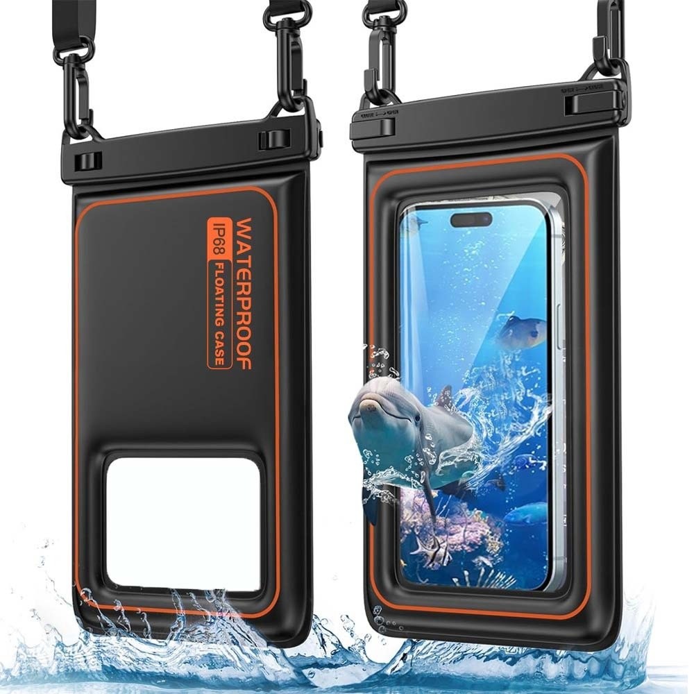 タッチスクリーン対応、防水仕様の携帯電話用バッグ。透明で水中 - Dry Bag Waterproof のレビューと価格