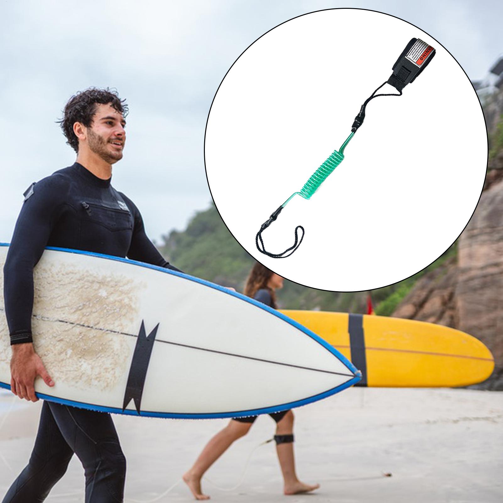 サーフボード・ボディボード用安全リーシュ - コイル状フック - Surfboard Leash のレビューと価格