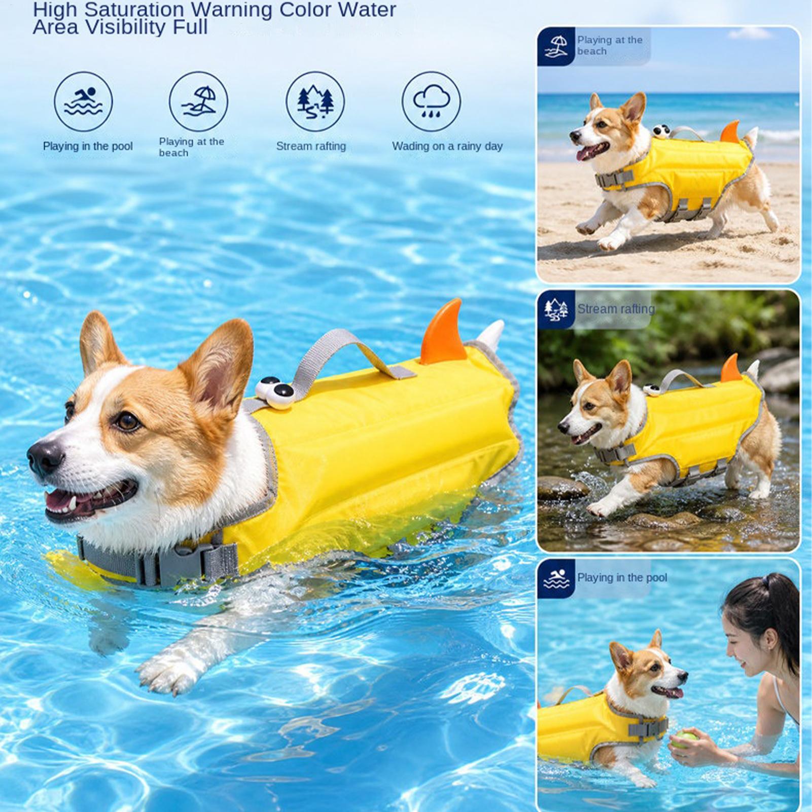 調節可能な犬用救命胴衣 高浮力 防水 犬用フローティングベス - Life Jacket のレビューと価格