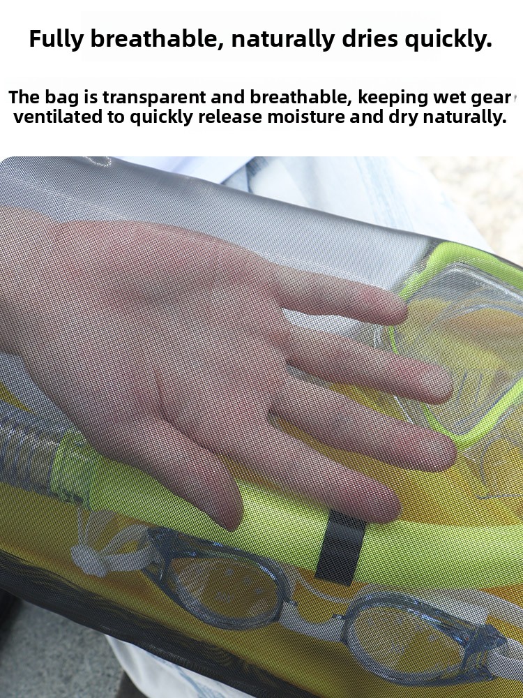 ポータブルビーチウォーターギア収納バッグネットバッグジッパー - Snorkeling Gear のレビューと価格