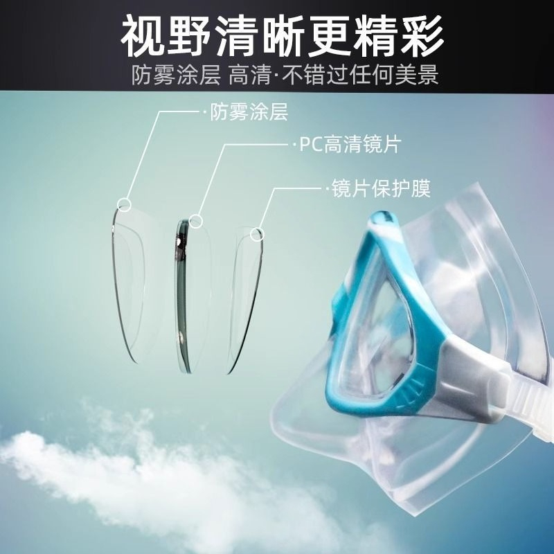 プロ仕様のフリーダイビングマスク。低容量で防水性に優れ、曇り - Diving Mask のレビューと価格